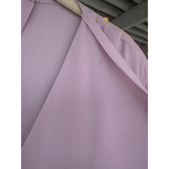 BCBG MAXAZRIA Sz 0 Pink Ruffle Cascade V-Neck Front Slit Gown $298 Bride’s Maid - Picture 14 of 16